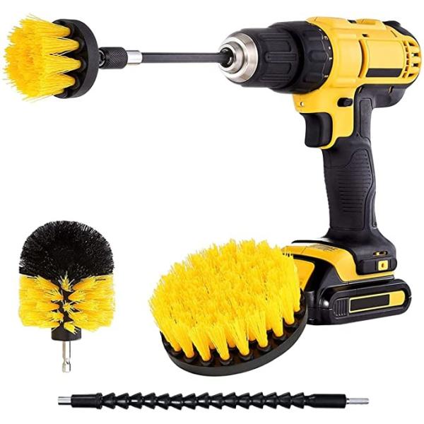 Quality All Purpose Drill Brush With Extend Long Attachment For Grout，Bathroom Surfaces Tub wholesale