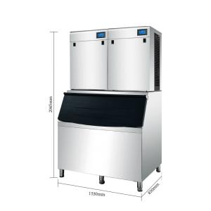 SUS304 Commercial Cube Ice Machine 1000Kg With LCD Panel