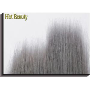 Silver Grey 100% Virgin Human Hair Extensions Double Machine Weft No Tangling