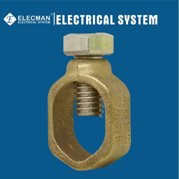 A Type Flexible Conduit Fittings Copper Alloy Grounding Rod Clamp With Stainless