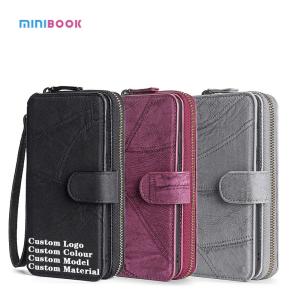Letter Pattern PU Leather Wallet Case for iPhone 13 Pro Max Minibook Multi