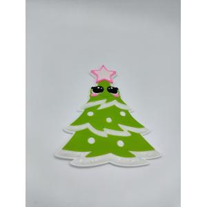 China PVC Logo Label Stickers Christmas Tree Decoration Label For Pull Rod Box on sale