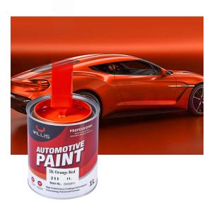 Two Component Automotive Paint 2k Anti Yellowing Red Auto Refinish