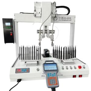Desktop Dual Heads Automatic Welding Machine 4Axis Soldering Robot