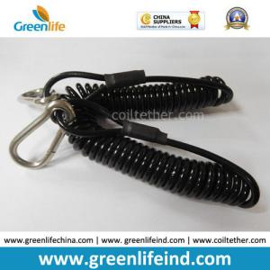 Metal Hook Spring Stretchy Coil Keychain Strap Rope
