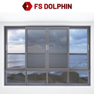 Folding Screen Aluminium Frame Sliding Window Powder Coated Double Glazed