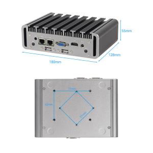Intel Celeron J6412 And Core i5-6200U Mini PC Fanless Industrial Support OEM And