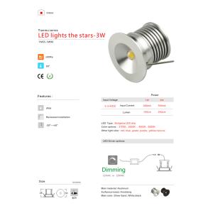 3W Mini LED Spotlight with 110 or 220AVC LED Driver Recessed LED spot light