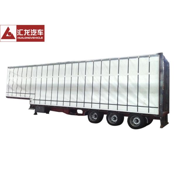 Quality Easy Operation Curtainsider Semi Trailer , Curtain Van Trailer Double Side Channel wholesale