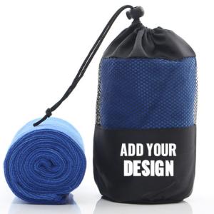 Premium Microfiber Sport Towel with Mesh Pouch – Fast Drying & Compact