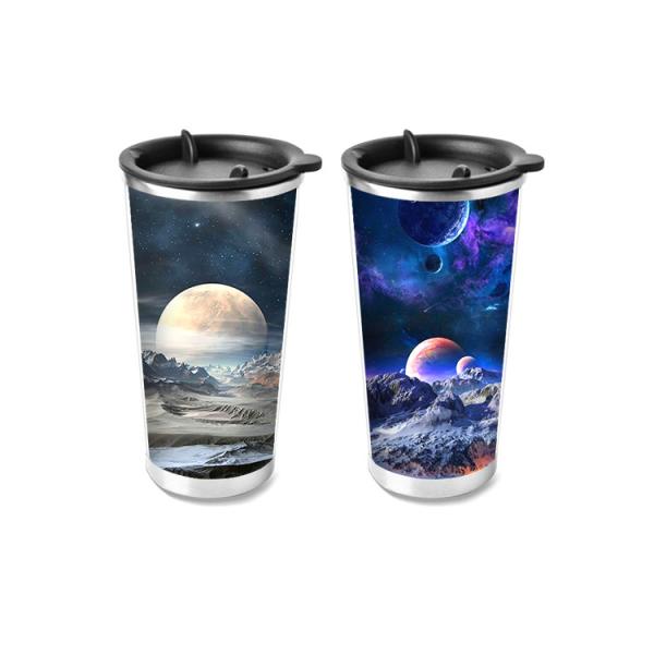 Eco - Friendly Custom Lenticular Printing Cute Animal 3D Water Bottle For Children