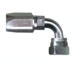 Cr3 Plating 90 Degree Inverted Flare Fittings / 1SN  Reusable Hose Ends