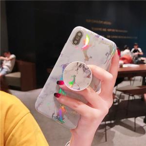 Iphone Xs Max TPU laser mable case with holder, Iphone XR protective TPU case,