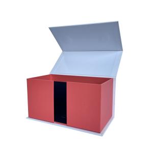 Matte White Collapsible Magnetic Gift Boxes Large Rigid Cardboard Packaging