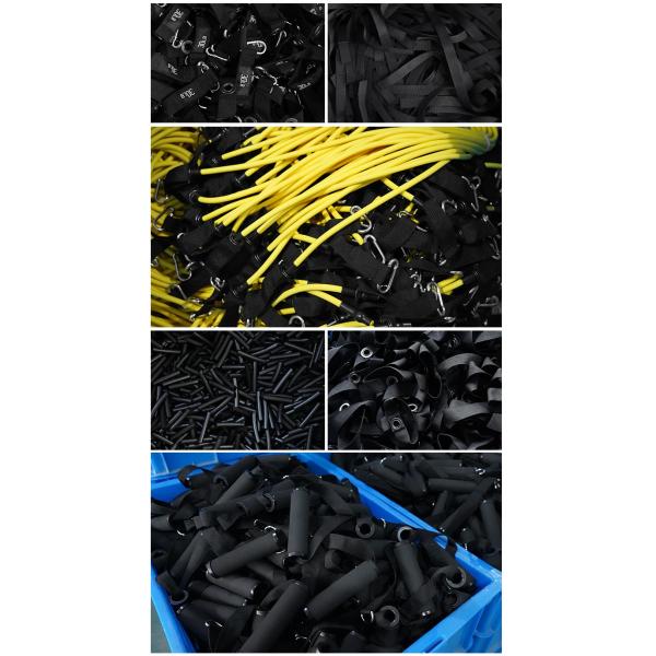 Durable Custom Logo TPE Exercise Resistance Bands Set 11pcs