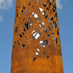 Powder Coating Aluminum Perforated Panels For Column Cover/Cladding