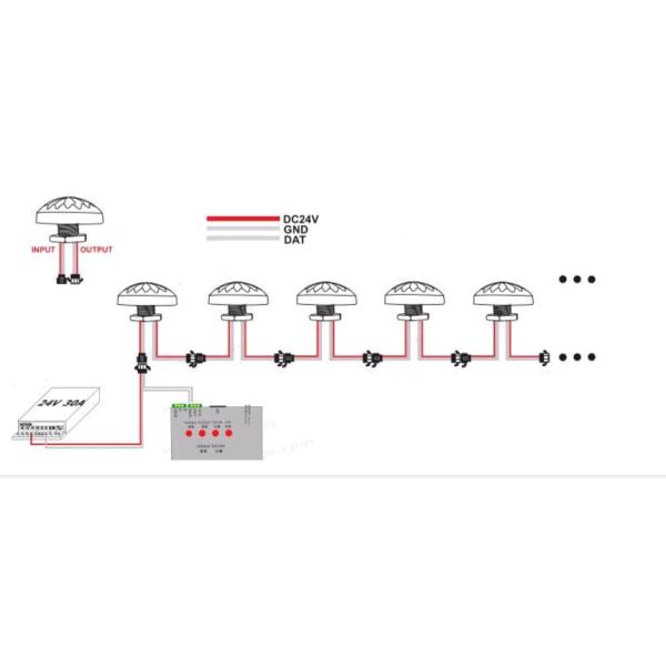 60mm Epistar 5050 LED Amusement Light Cabochon Full Color RGB