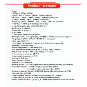 UNIVO UBST-501Y Transmitter for Accurate Tank Water Level and Oil Pressure