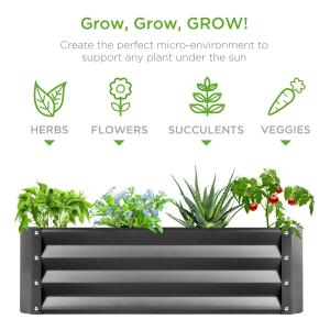 Sturdy Steel 4x3ft Galvanized Raised Garden Beds