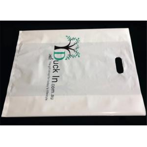 LDPE Material Clothing Plastic Packaging Bags With Handle Custom Logo Printed