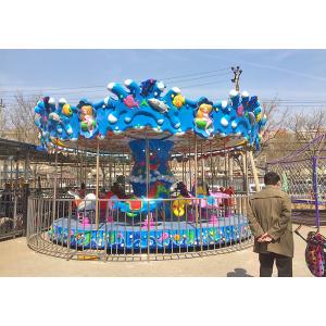 Double-deck carousel amusement machine with novel appearance 28 seats FRP Power