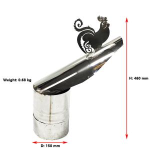 Cheap Chicken Head Chimney Pot Rain Cap  Galvanised Steel Metal for sale
