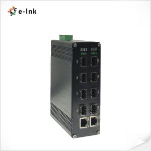 Industrial 2-port 10/100/1000Base-T + 8-port 1000BASE-X SFP Optical Switch