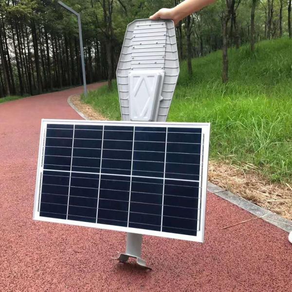 Aluminum Split Solar Powered LED Street Lights With Light Pole