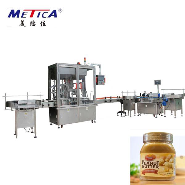 Quality Peanut Butter Jam Filling Capping Labeling Machine 1500bph-3000bph wholesale