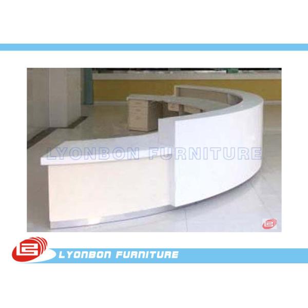 Quality Commercial White MDF ARC Reception Desk For Public Service , Student Information Desk wholesale
