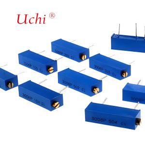 Cheap 3006P 205 Metal Ceramic Fine-tuning Potentiometer, 2m Ohm With Knob, Precision Multi-turn Adjustable Potentiometer for sale