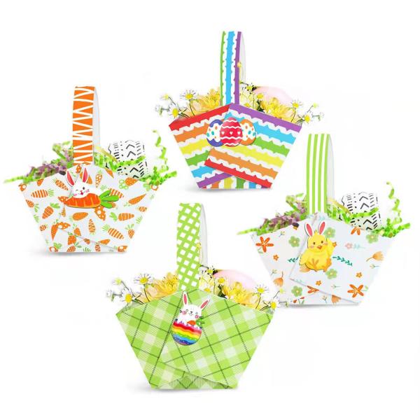 Handmade Cartoon Easter Egg Box , Paperboard Easter Chocolate Hampers