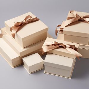 Debossing Gift Boxes Packaging Ribbon Closure Included Various Sizes Perfect for Stylish Packaging and Gift Presentation