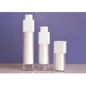 Transparent AS 50ml Cosmetic Airless Bottle 161mm Height Rectangular