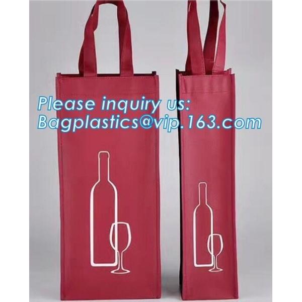 Custom printed non woven drawstring bag for wine, Custom Heavy Duty Non Woven 6