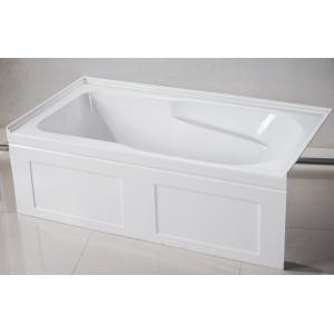 cUPC skirted acrylic bathtub price three sides double tile flange 4mm pure