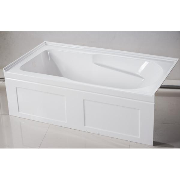 cUPC skirted acrylic bathtub price three sides double tile flange 4mm pure