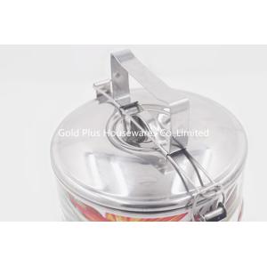 16cm Pattern printing food carrier with handle container for food with dividers