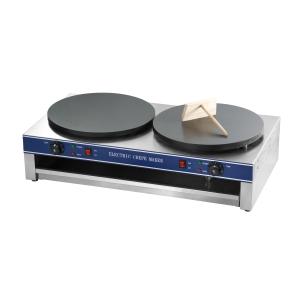 Cheap 3+3kw Stainless Steel Electric Double Crepe Maker With Adjustable Temperature Control for sale