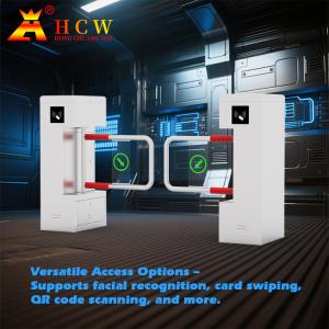 HCW Vertical Turnstile Gate with Facial Recognition Technology Compact Waist