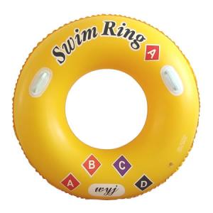 Cheap Newly inflatable swimming ring with funny learning letter for kids, with safe handle in each side for sale