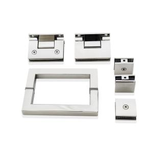 Square Handle Glass Clamp Kit Sturdy Stainless Steel Hinge for Frameless Shower