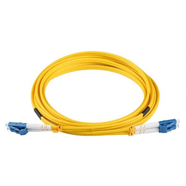 Quality 5 Meters LC To LC Fiber Patch Cable Single Mode Duplex Yellow Jacket RoHS Approval wholesale