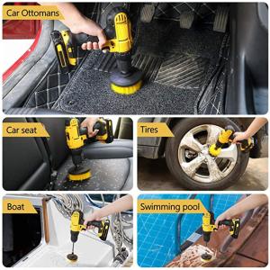 4PCS 4" Drill Brush Set Soft Medium and Stiff Power Scrubbing Brush