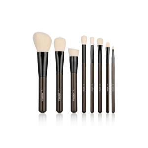 Vegan Synthetic Makeup Brushes Set Private Label 8PCS Black Cosmetic Brush Kit