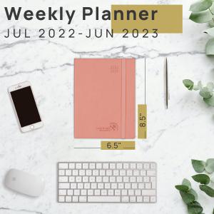 POPRUN Pink Academic Planner With Weekly Schedule And Monthly Overview
