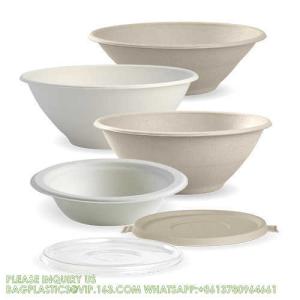 12oz 24oz 32 Oz Sugarcane Bagasse Biodegradable Disposable Compostable Round