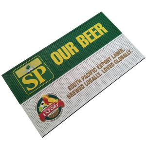Professional Eco-friendly Bar Mat Spill Mat Rail Drip Mat With UV Printing Logo