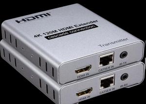Cheap 120M HDMI Fiber Extender Transmitter Receiver Over Cat 5e/6 Cat5 Cat6 for sale