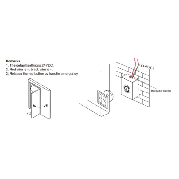 Fireproof Plastic Cover Magnetic Hold Open Devices Durable For Fire Doors 1